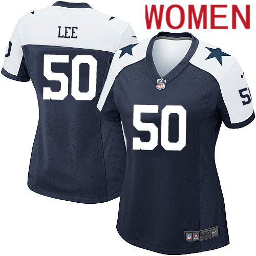 Women Dallas Cowboys #50 Sean Lee Nike Navy Alternate Game Team NFL Jersey->women nfl jersey->Women Jersey